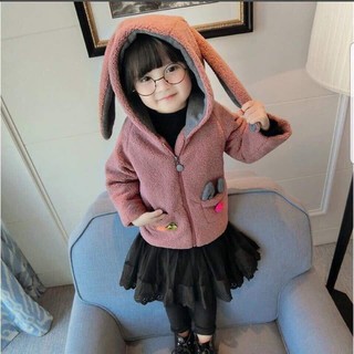 ,áo lông tai thỏ bg