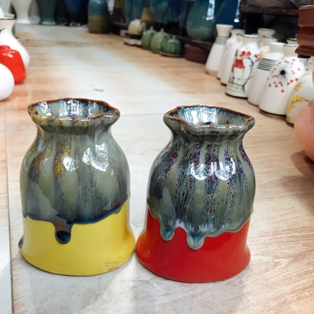 Lọ hoa mini men hoả biến