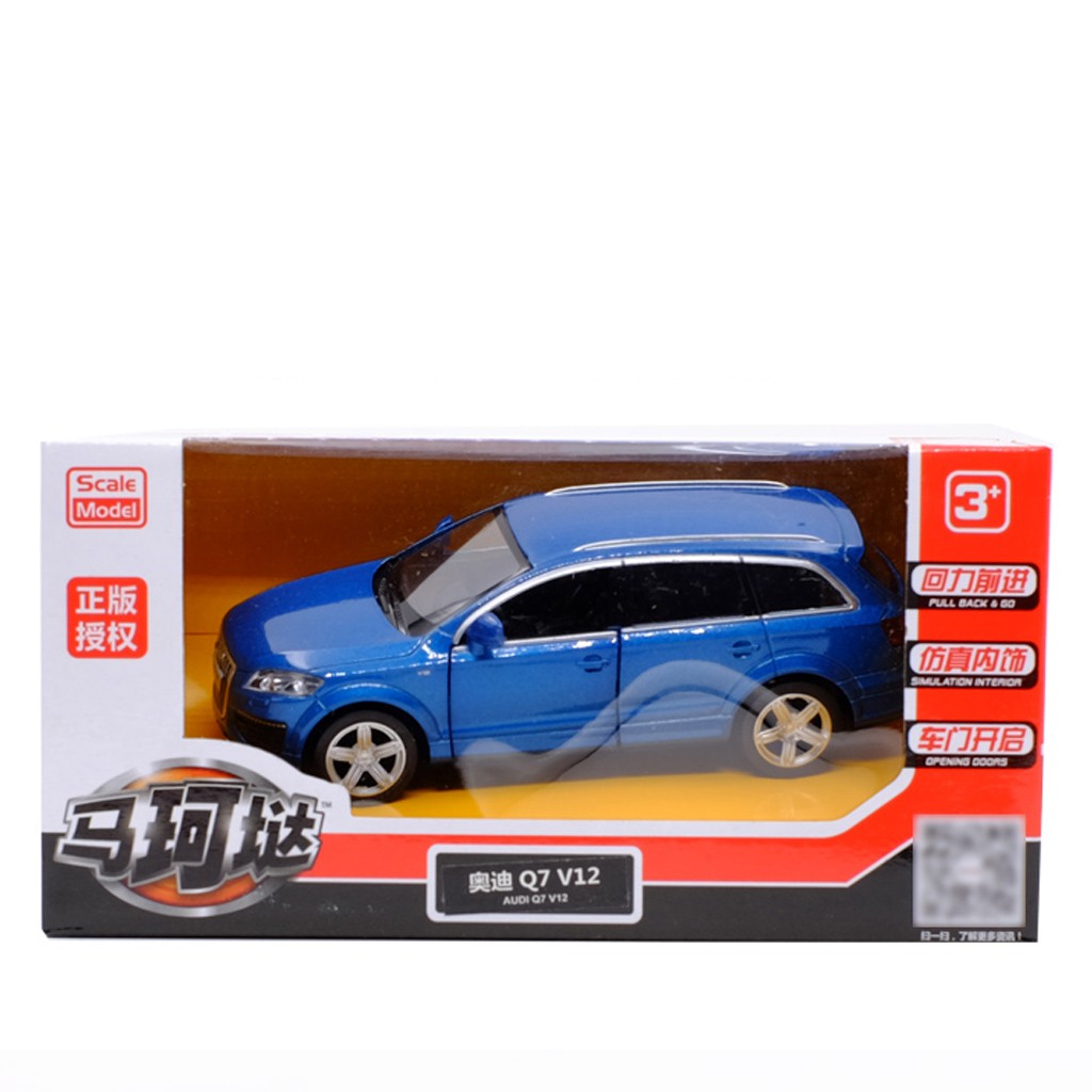 Yufeng RMZ AUDI Q7 Xe địa hình Hợp kim được ủy quyền Mẫu xe 1: 36 Kéo lại Cửa mở Bé trai Trẻ em Đồ chơi hợp kim Bộ sưu tập trang trí xe hơi Đồ trang trí