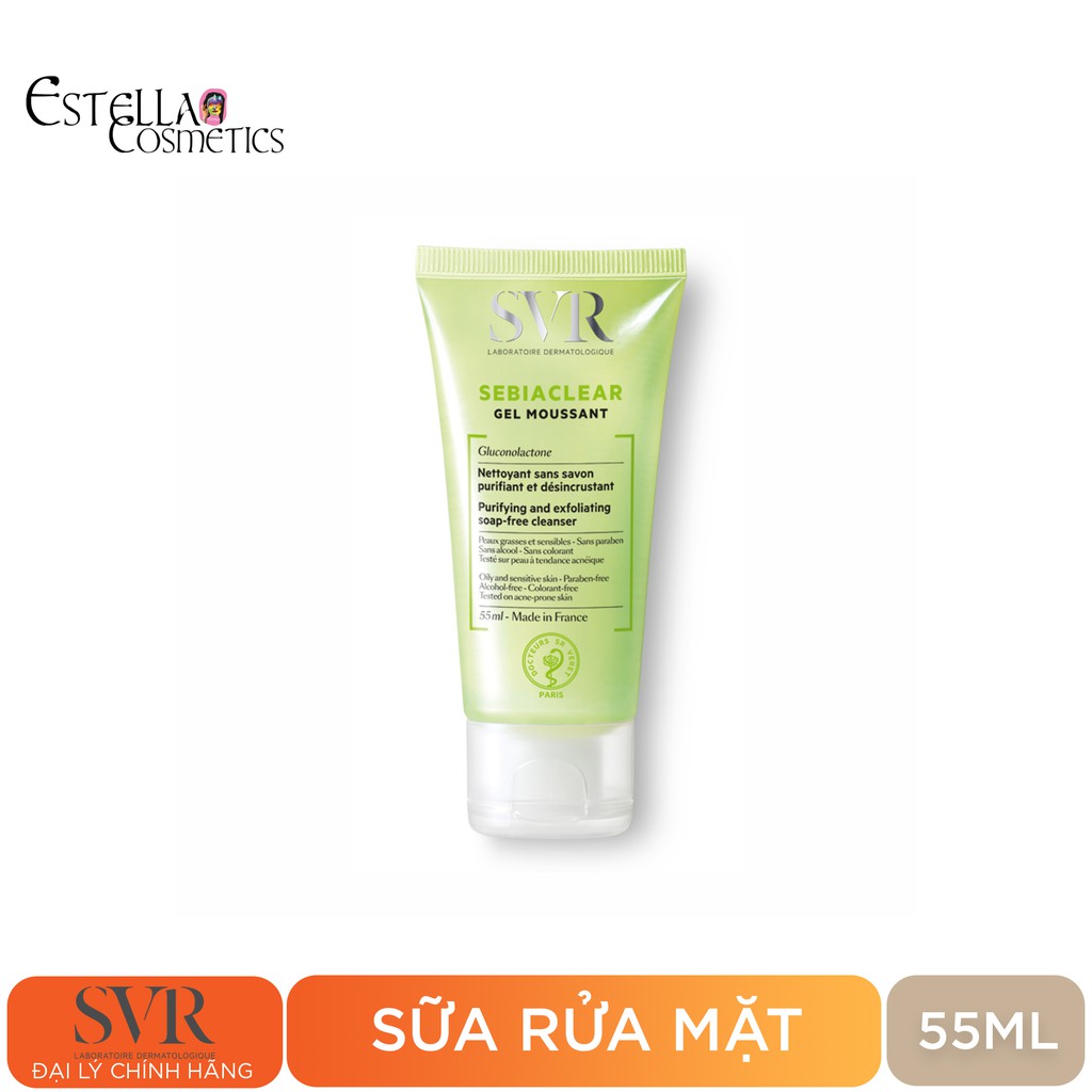 Gel Rửa Mặt Dành Cho Da Nhạy Cảm SVR SEBIACLEAR Gel Moussant