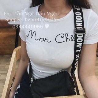 Áo croptop ngắn tay Mon Cheri