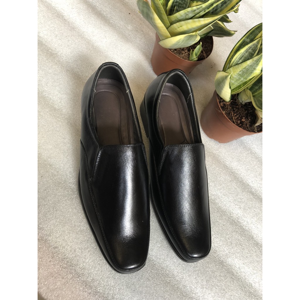 Giày tây nam công sở màu đen sáng bóng lịch lãm size 38 đến 44- da bò 100%