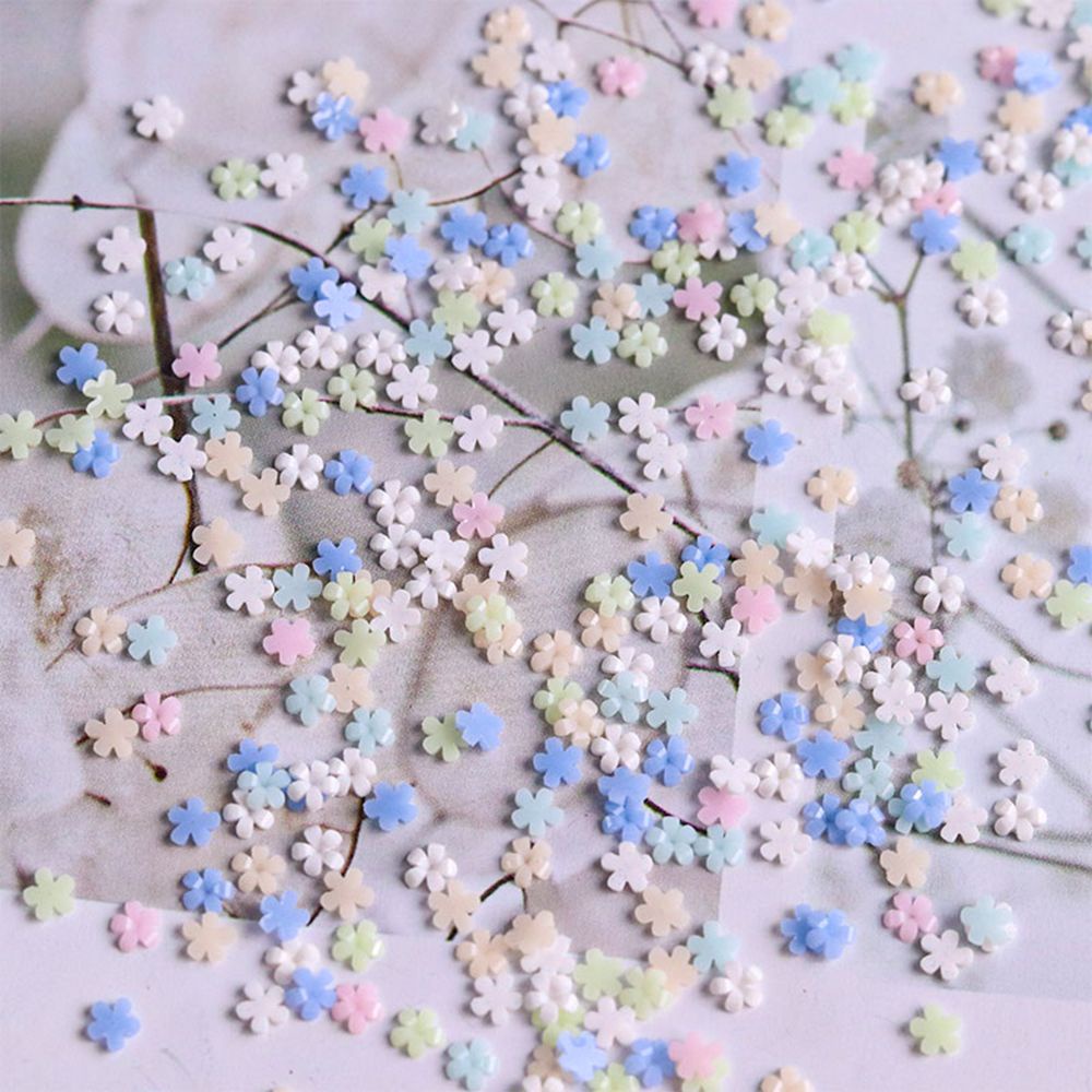 [Hàng mới về] Túi phụ kiện hoa 3D nhiều màu sắc tùy chọn trang trí móng tay nghệ thuật thời trang