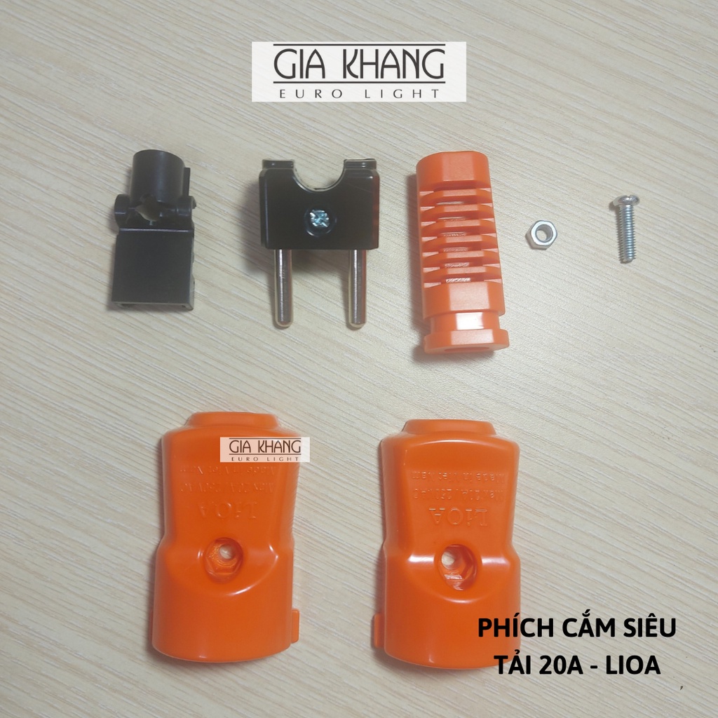 Phích cắm Lioa công suất cao 20A chân cắm phi 5 cao cấp chính hãng