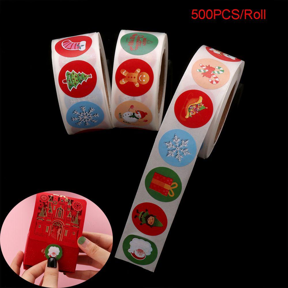 Cuộn 500 Nhãn Dán Trang Trí Cây Thông Giáng Sinh