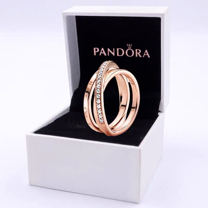 PANDORA Nhẫn Đính Hôn Bạc 925 Thiết Kế Độc Đáo Cho Nữ