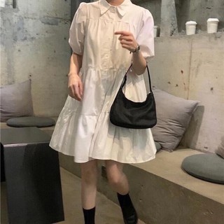 Váy trắng xuông tay ngắn