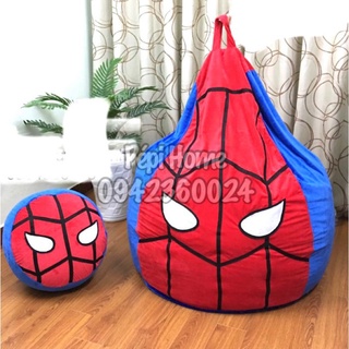 Set vỏ ghế lười hạt xốp hình Spider Man