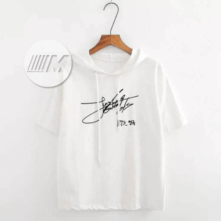 Áo Hoodie Tay Lỡ Chữ Ký JungKook BTS - áo siêu chât