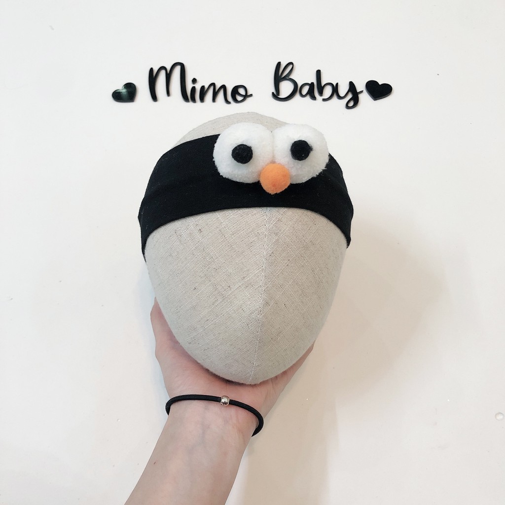 Băng đô vải họa tiết mắt chim dễ thương cho bé BD57 Mimo Baby