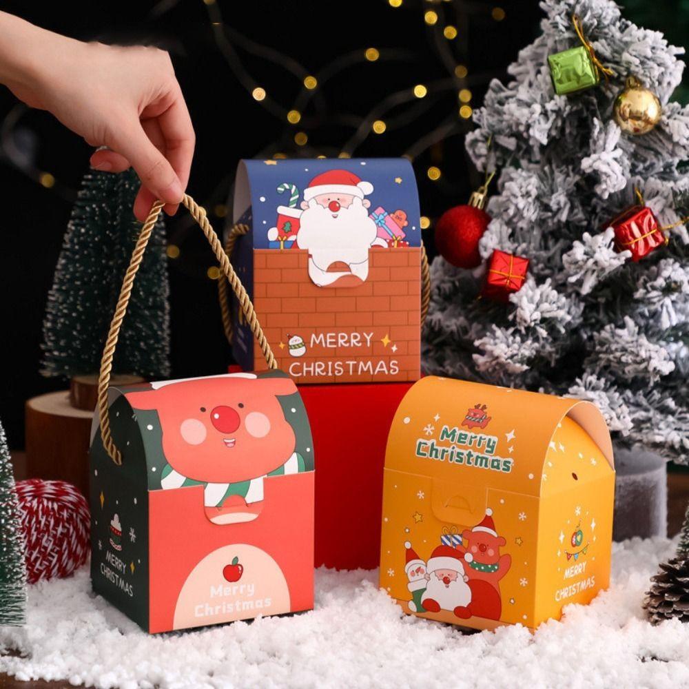 Set 6 Hộp Đựng Kẹo Tự Làm Trang Trí Giáng Sinh