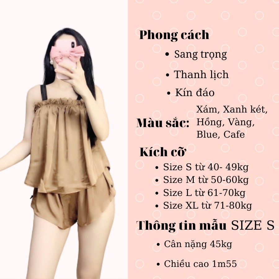 Đồ Mặc Nhà 💖 FREE SHIP💖 Đồ bộ 2 dây mặc nhà cao cấp BN0004, có nhiều màu, size từ 40-80kg, hàng may kĩ đẹp, chất vải mịn