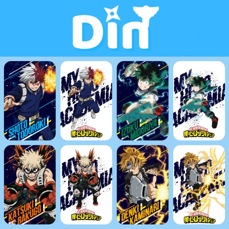 Card bo góc in hình Boku no Hero Academia kèm Sleeve bọc card ảnh thẻ My Hero Academia Bo Viền