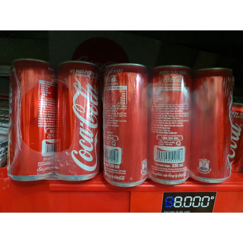 Combo 7 lon coca cola 330ml