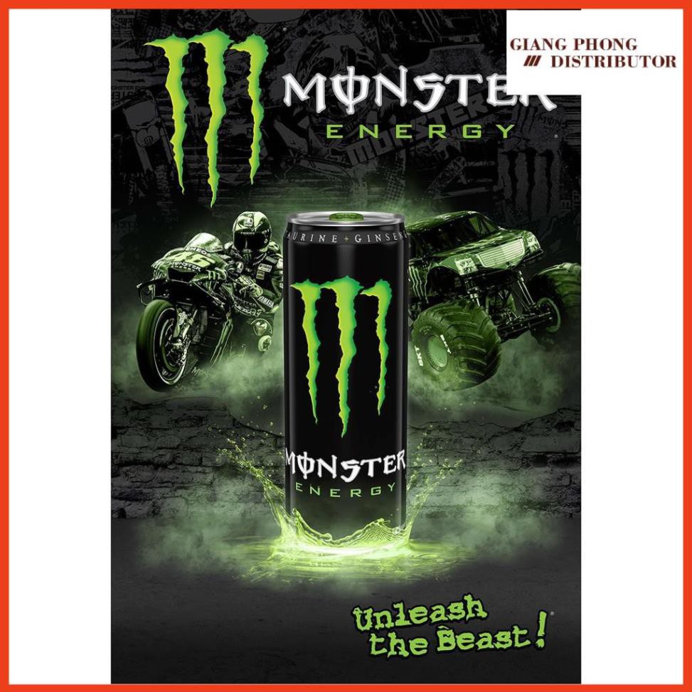 Nước tăng lực Monster Energy Thùng 24 lon nước tăng lực Monster Energy vị ít đường (lon màu trắng)