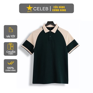 Áo polo nam ngắn tay raplan phối màu CELEB áo phông nam có cổ