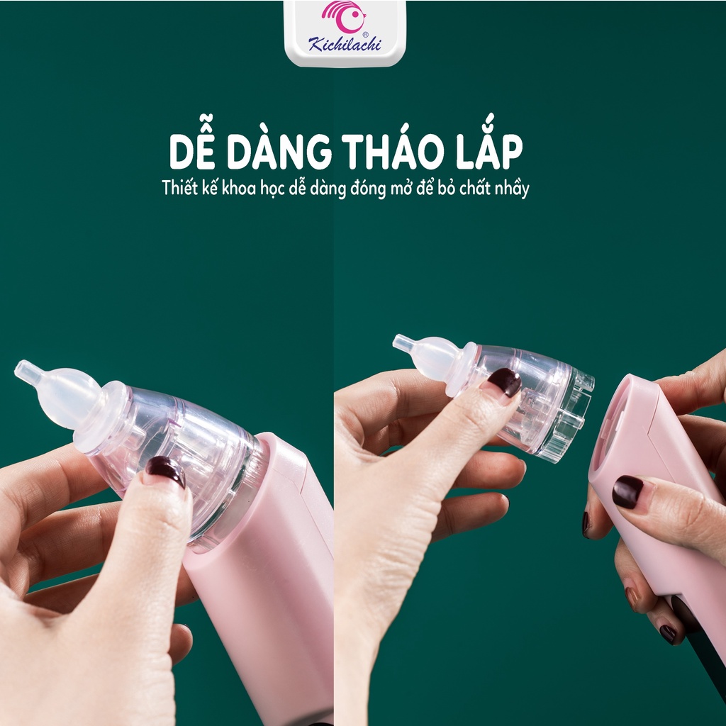 Máy Hút Mũi Kichilachi, Máy Hút Mũi Kichi Cho Bé Có Sạc Điện 5.0