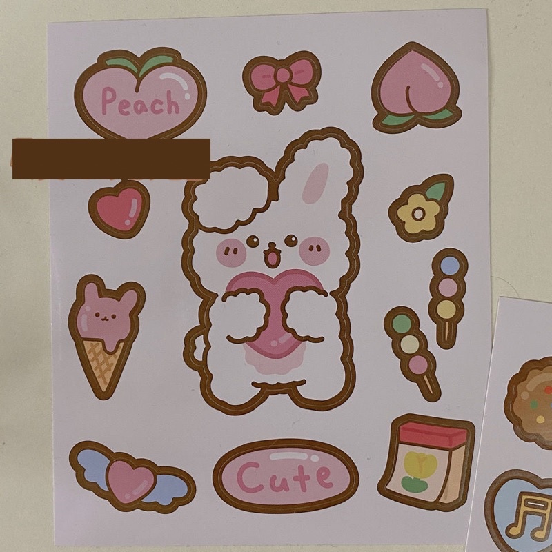 Bộ Sticker Dán Trang Trí Sổ Tay Bình Nước Siêu Dễ Thương