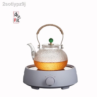 [Đa Năng]2sotiypz9jẤm thủy tinh chịu nhiệt cao mẫu búa ấm trà điện bếp gốm nước sôi tay cầm đồng chùm bộ