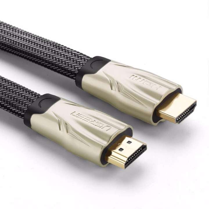 Dây HDMI 1.4 thuần đồng 19+1 đầu hợp kim, cáp bọc lưới, dài từ 1-15m UGREEN HD102 có 2 dạng dây dẹt và tròn
