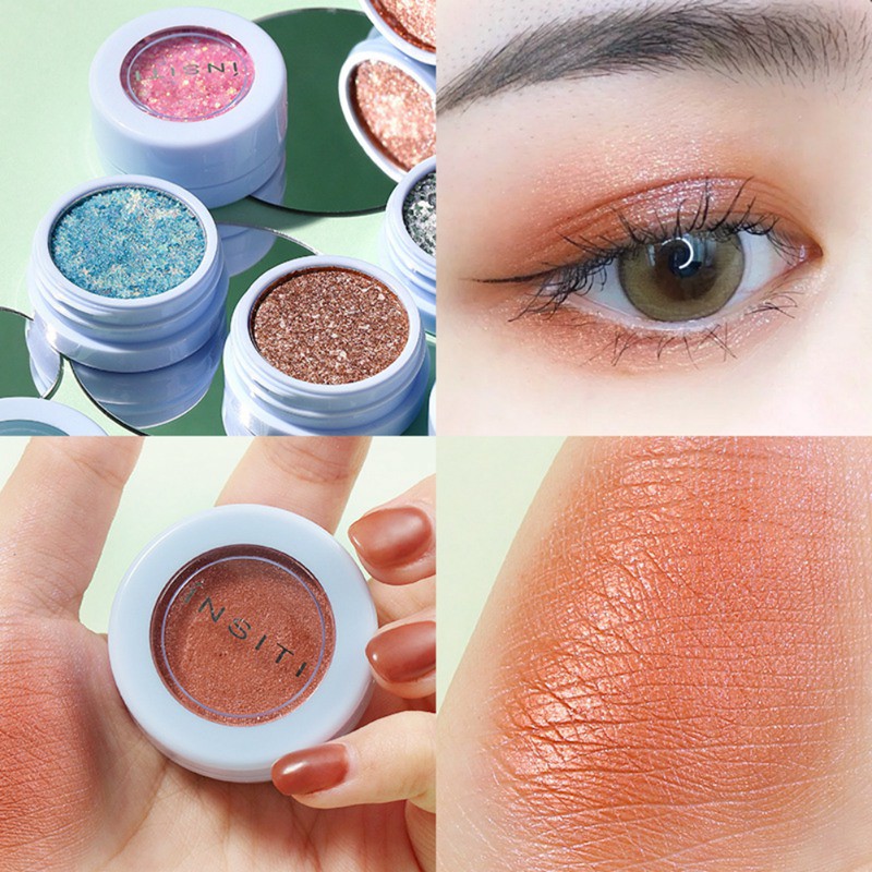 Phấn mắt lâu trôi chống nước màu nhũ kim tuyến đơn sắc sáng bóng