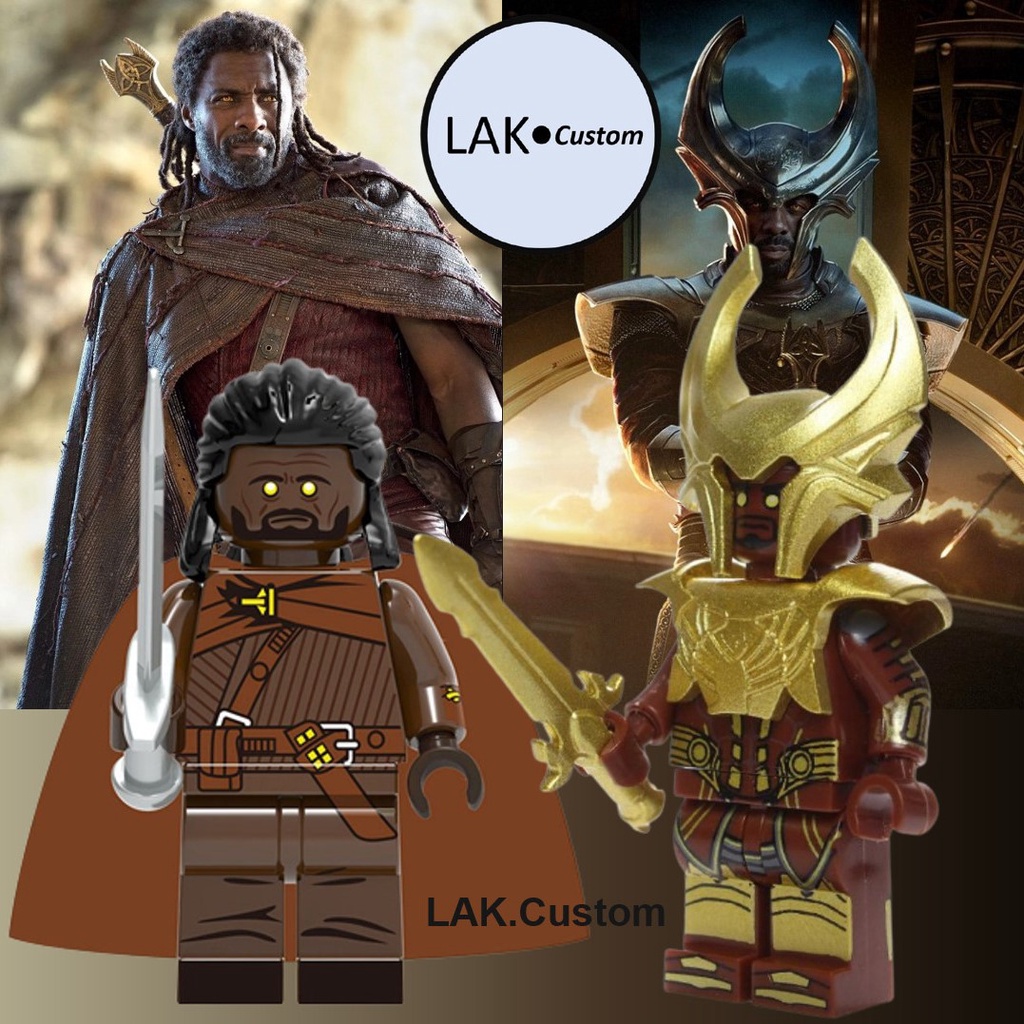 MÔ HÌNH MINIFIGURES HEIMDALL NGƯỜI CANH CỔNG ASGARD & IRON MAN MARK 1