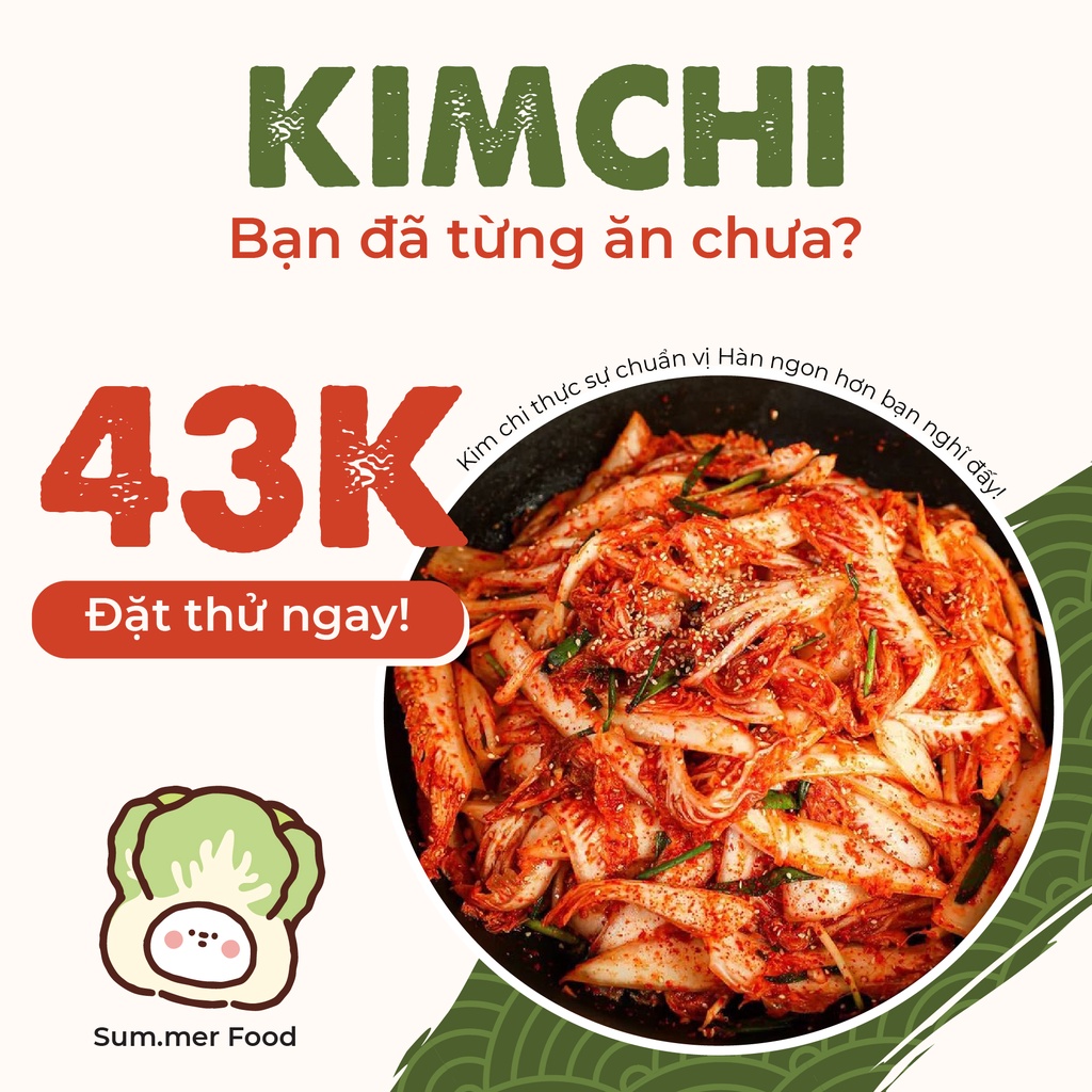 Sum.mer Food - KIMCHI Cải Thảo công thức sốt trộn của người Hàn chuẩn vị phải ăn một lần trong đời (Ship hỏa tốc Hà Nội)
