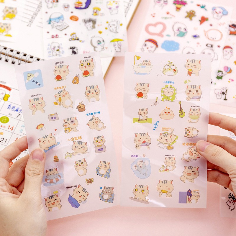 Bộ 6 tấm Sticker siêu kute