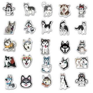Set sticker/hình dán/decal chó Husky 048.