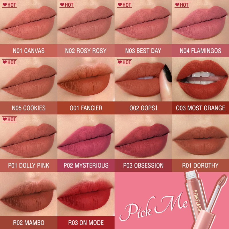 [Hàng mới về] Son môi lì có dưỡng 14 màu Pinkflash L01 Ohmy Kiss thời trang