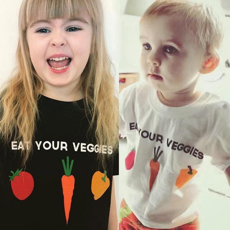 [Kid Tales] Áo đôi áo gia đình cộc tay Veggies đẹp cho bé trai, bé gái