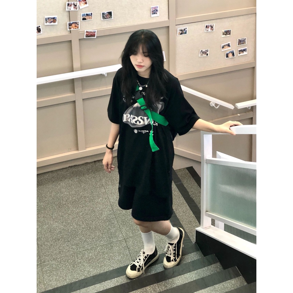 NRVP Áo Thun Nữ Oversize Cổ Tròn Thời Trang Hàn Quốc