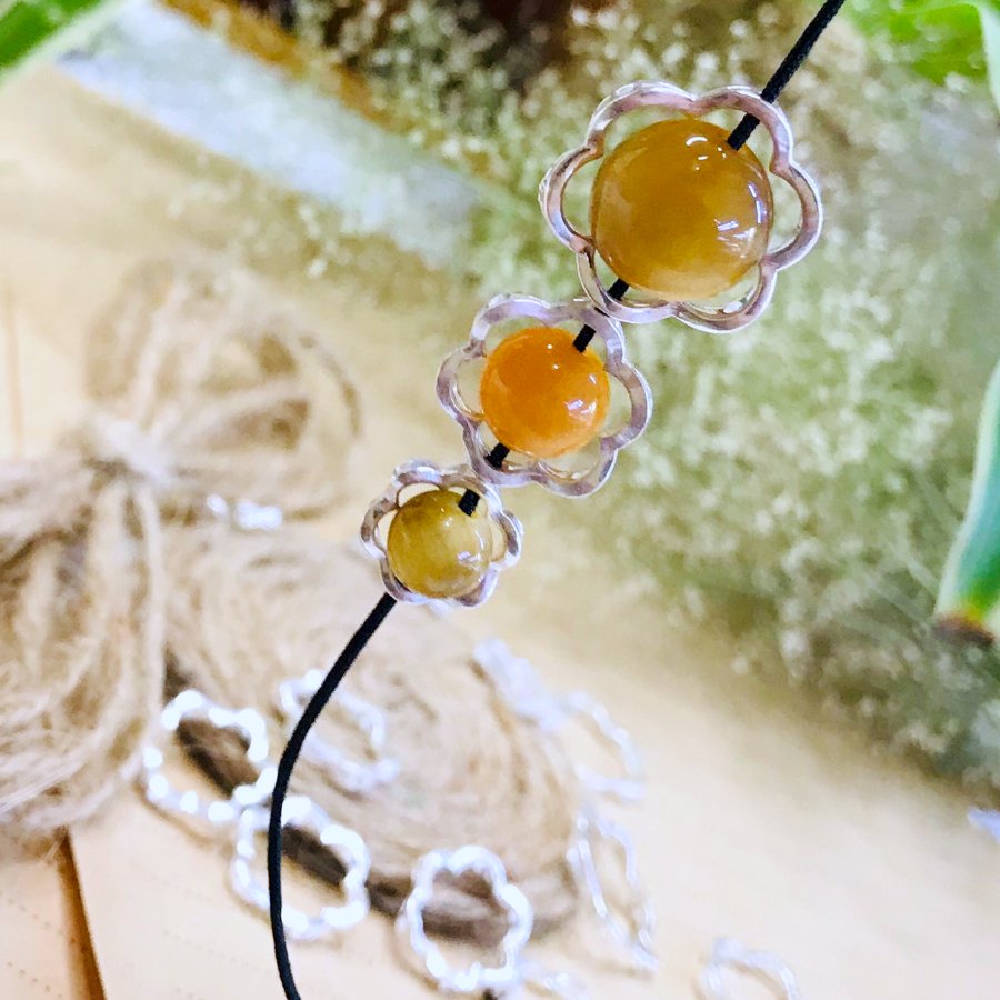 [Giá sỉ] Charm bạc khung đá cánh hoa (CB109)