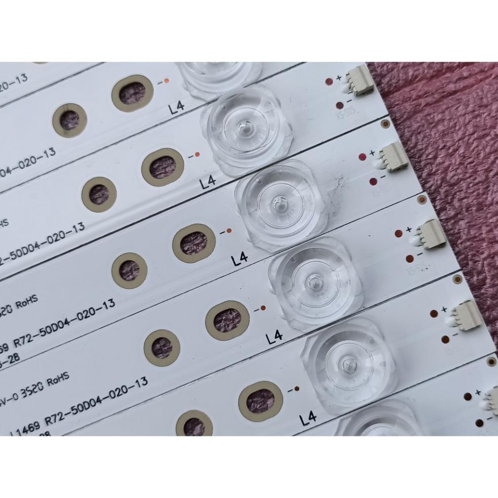 LED TIVI ASANZO 50ES980 HÀNG MỚI 100%, THANH 9 THANH MỖI THANH 4 BÓNG DÀI 44cm, MỖI BÓNG 3V JS-D-JP50EU-042EC