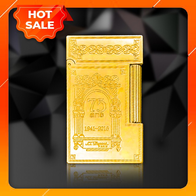 Quẹt Bật Khò đánh Lửa D209V Họa Tiết Khắc Chìm Cách Điệu Hoa Văn Hoàng Gia Phiên Bản Giới Hạn Kỷ Niệm 75 Năm