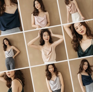 Áo dây lụa cổ đổ