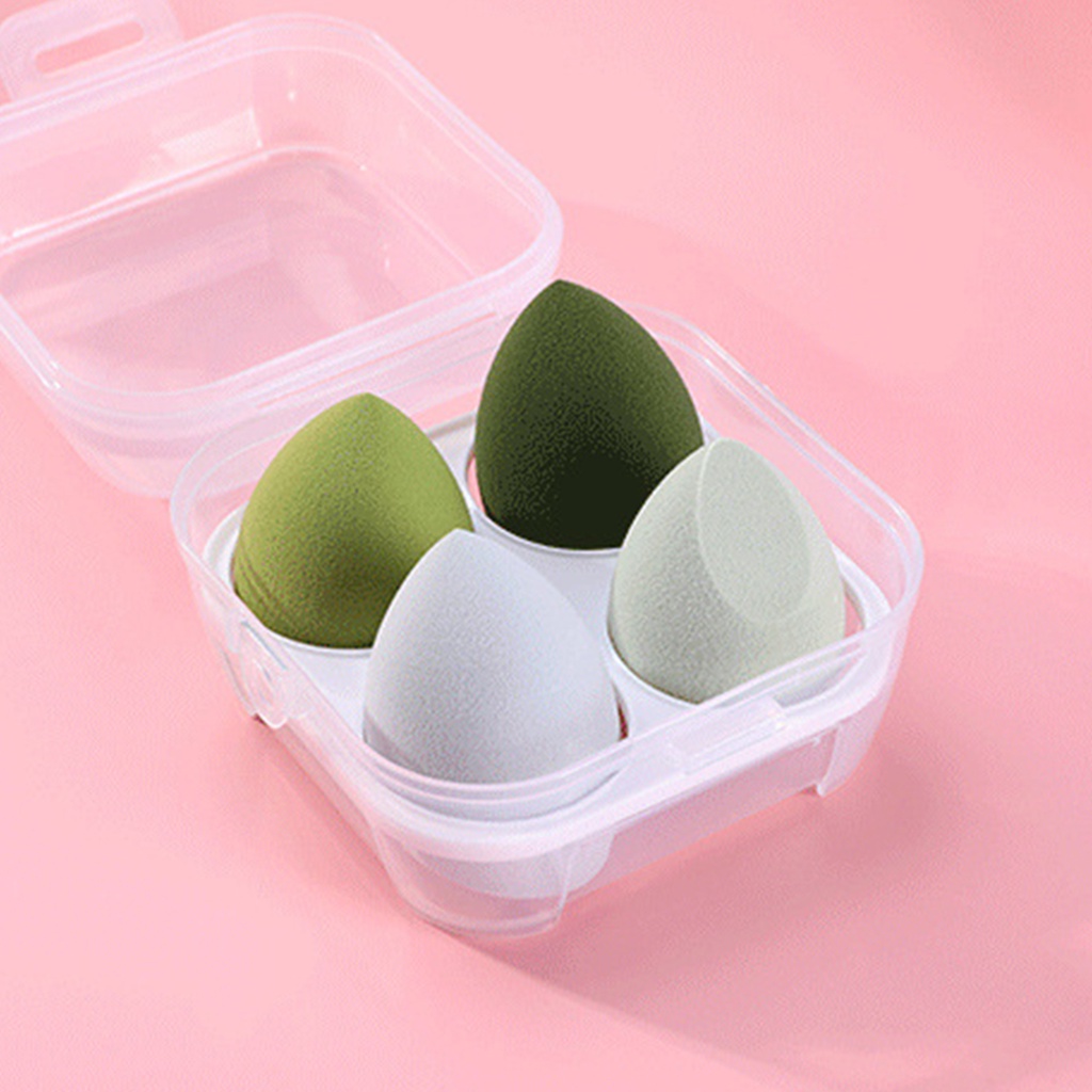 Hộp Đựng Mút Trang Điểm Hình Quả Trứng Mềm Mại Có Thể Sử Dụng Khô Và Ướt