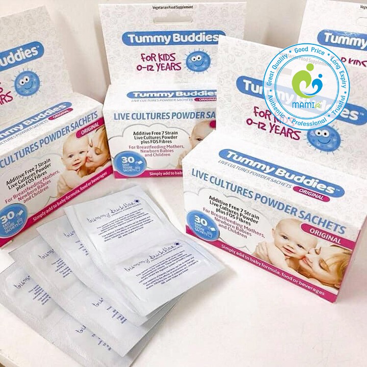 Men vi sinh (15/30 gói) cải thiện tiêu hóa cho bé 0-12 tuổi Tummy Buddies, UK