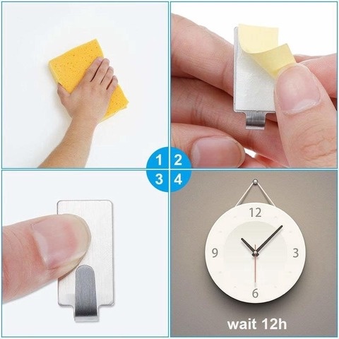 Móc treo đồ bằng thép không gỉ siêu dính 3m chống gỉ sét