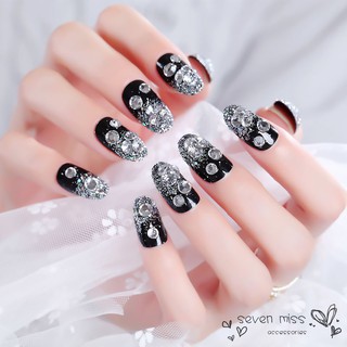 24 móng giả đính đá 3D lấp lánh