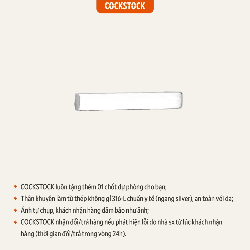 Khuyên tai đường thẳng Line Stud CockStock