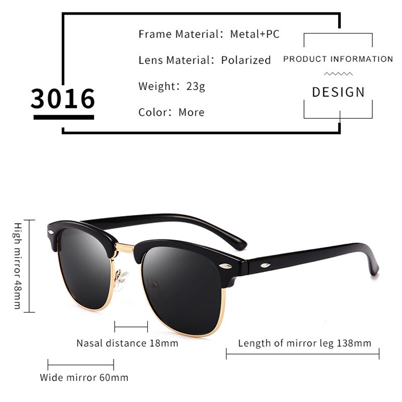 Kính Mát Phân Cực Chống Tia UV Thời Trang Cho Nam Nữ