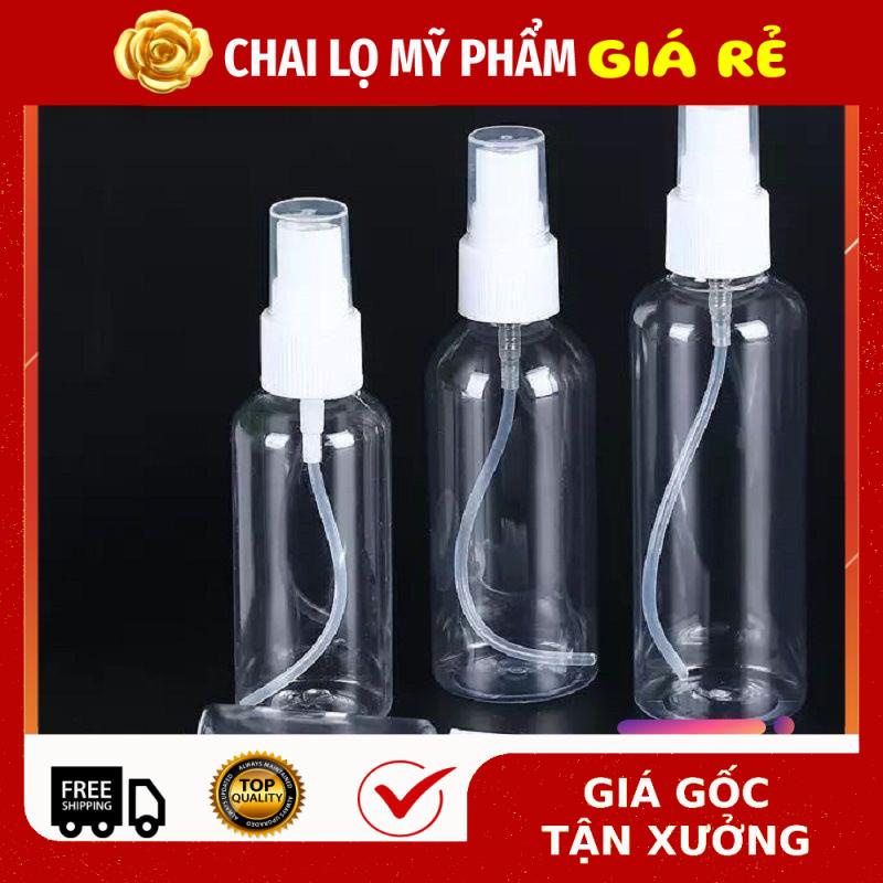 Chai Xịt Phun Sương ❤ RẺ VÔ ĐỊCH ❤ [50ml] Chai lọ nhựa pet xịt phun sương , chai lọ chiết nước hoa , phụ kiện du lịch