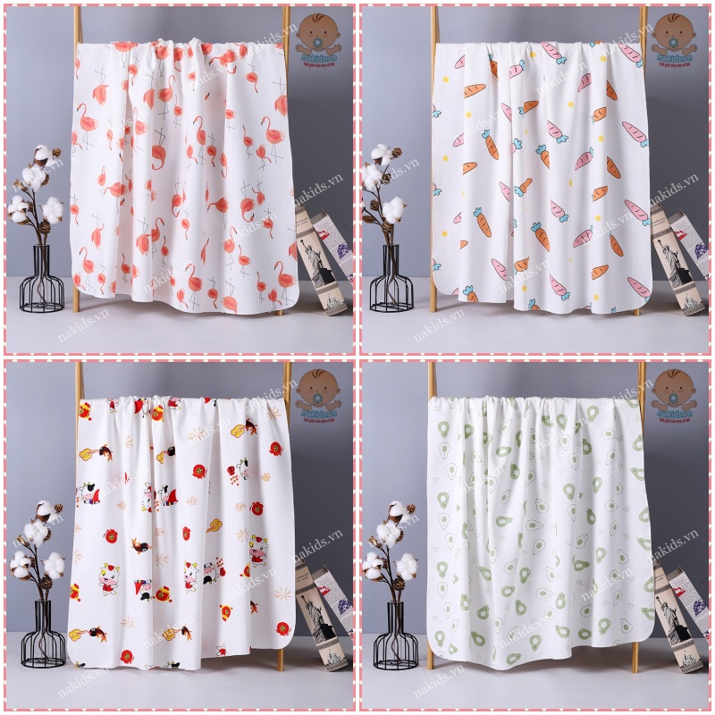 Khăn, Chăn Ủ Phòng Sinh, Khăn Tắm Cho Bé Sơ Sinh FREESHIP Chất Liệu Cotton Siêu Mềm Cho Da Của Bé - MS08