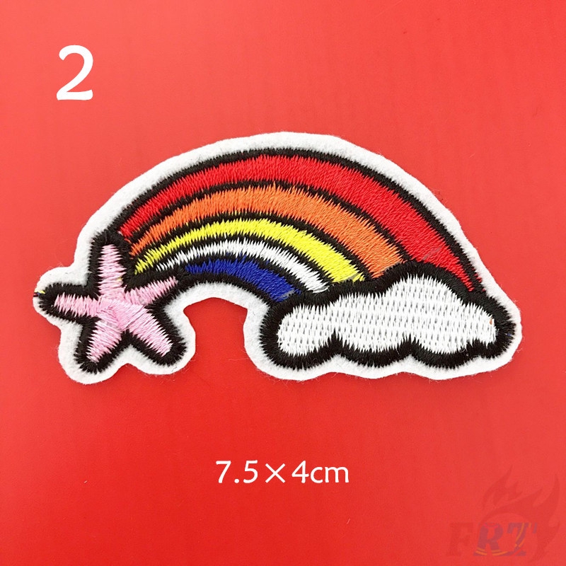 &gt; Ready Stock &lt; ☸ Rainbow Patch ☸ 1Pc Diy Sew On Iron On Patch （Rainbow - Series 01）