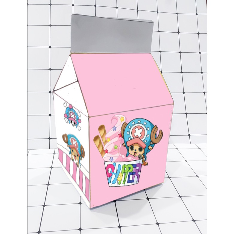 Hộp quà chopper HQSI37 hộp quà hộp sữa one piece cute hộp dễ thương hoạt hình kpop 18*10*10cm