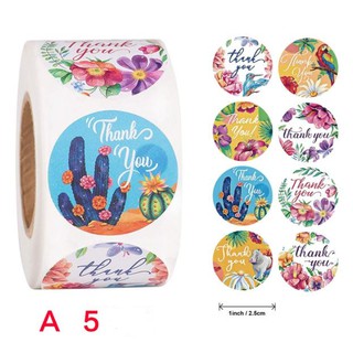 Cuộn 500 tem dán bánh handmade họa tiết hoa