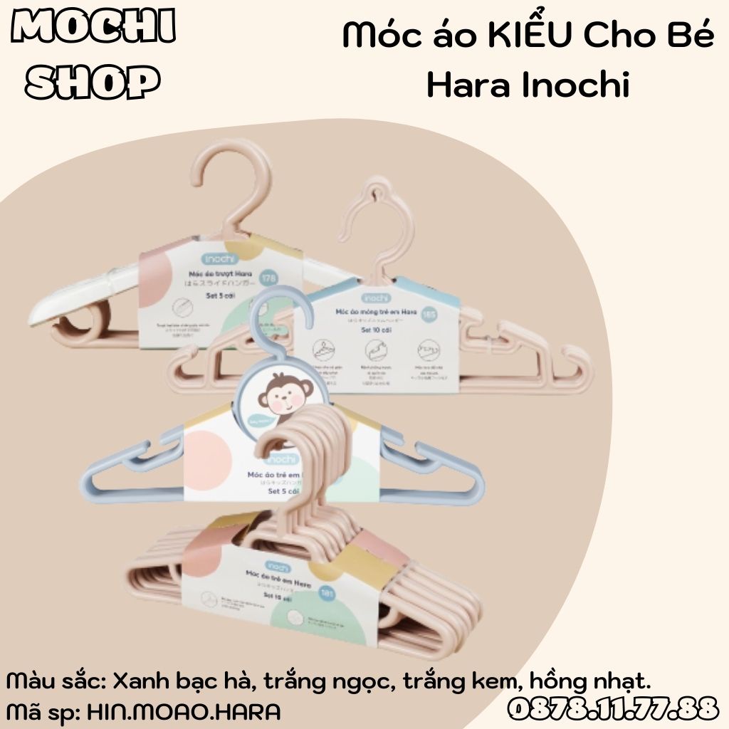 (Bộ Sưu Tập) Móc Áo Trẻ Em Hara Các Loại INOCHI, Chất Liệu Nhựa Cao Cấp, Đa Dạng Kiểu Dáng