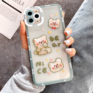 Ốp Lưng Silicon Iphone/Android Chống Sốc Viền Nổi Happy Bear