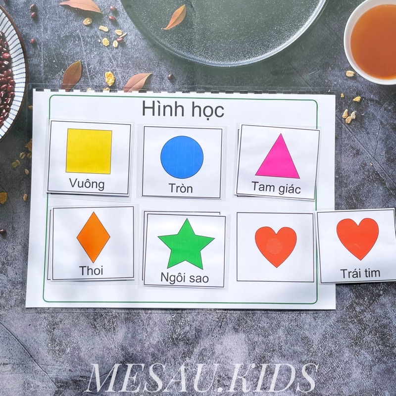 Học Liệu Bóc Dán Montessori MESAUKIDS Học Liệu Nhận Biết Tiếng Việt  Đồ Chơi Phát Triển Trí Tuệ Thông Minh Cho Bé